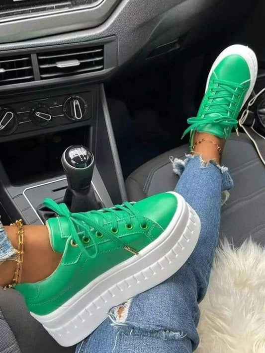 Round Toe Platform Flats