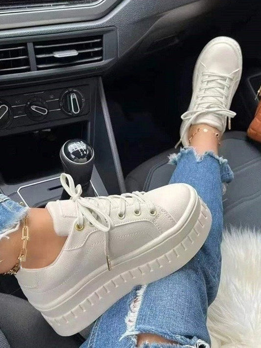 Round Toe Platform Flats