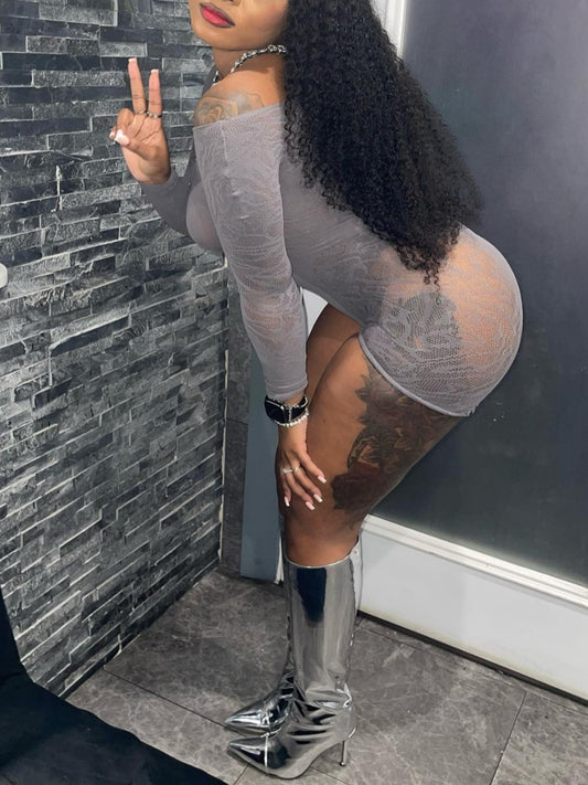 See Through Solid Color Romper