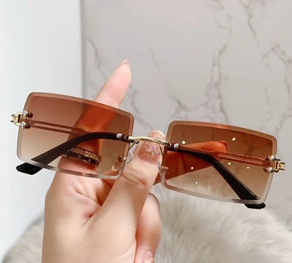 Retro Square Ac Frameless Women's Sunglasses