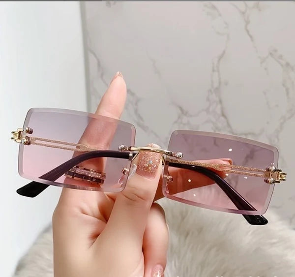 Retro Square Ac Frameless Women's Sunglasses
