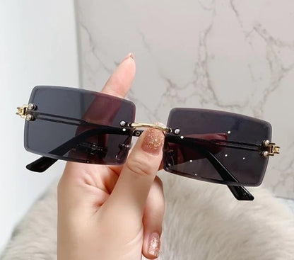 Retro Square Ac Frameless Women's Sunglasses