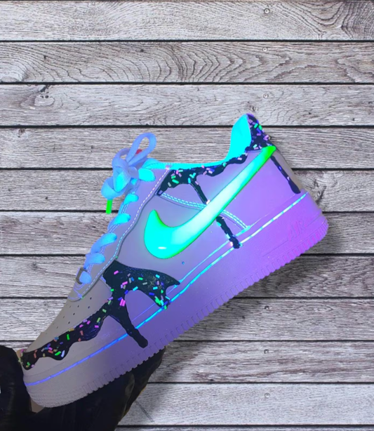 AF1 Neon Drippy Donut Glow In the Dark