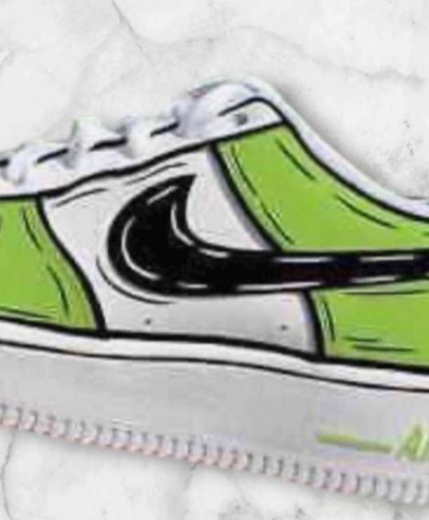 Nike AF1 Comic Lime Green