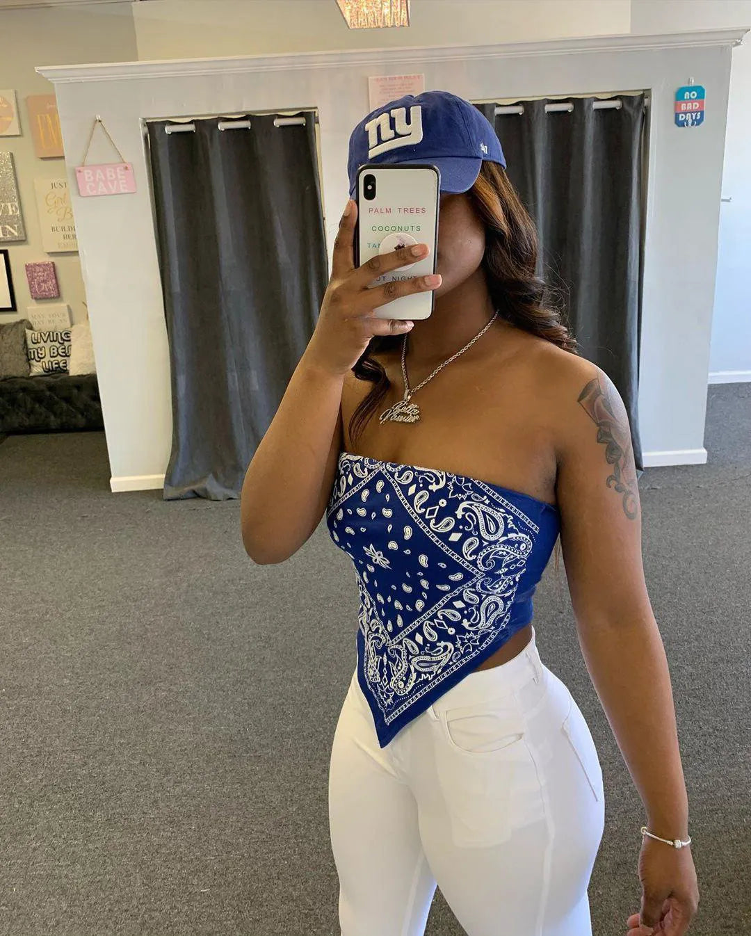 Bandana Strapless Tube Tops