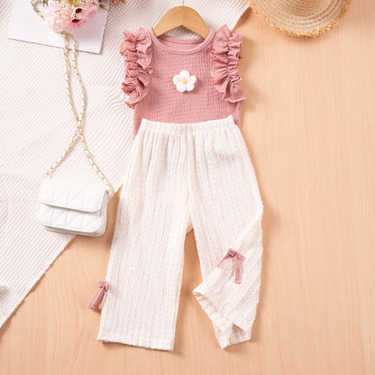 Ruffled Pants Two-Piece Set