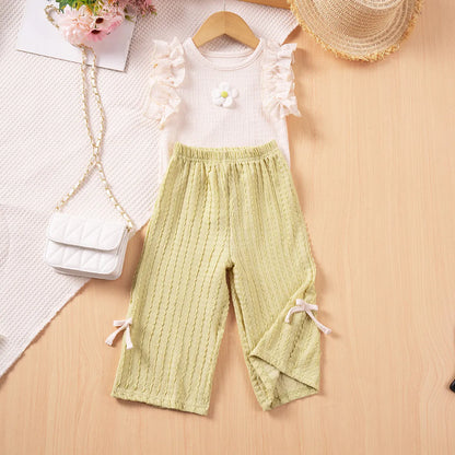 Ruffled Pants Two-Piece Set