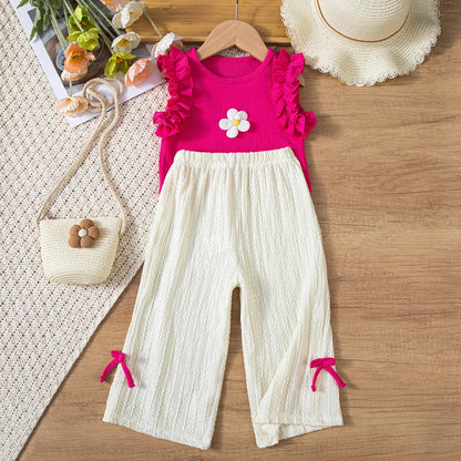 Ruffled Pants Two-Piece Set