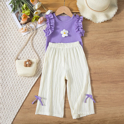 Ruffled Pants Two-Piece Set